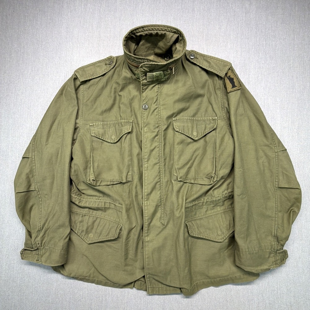 Vintage Alpha Industries Coat‎ Mens Large Green Cold Weather Field OG-107 Army